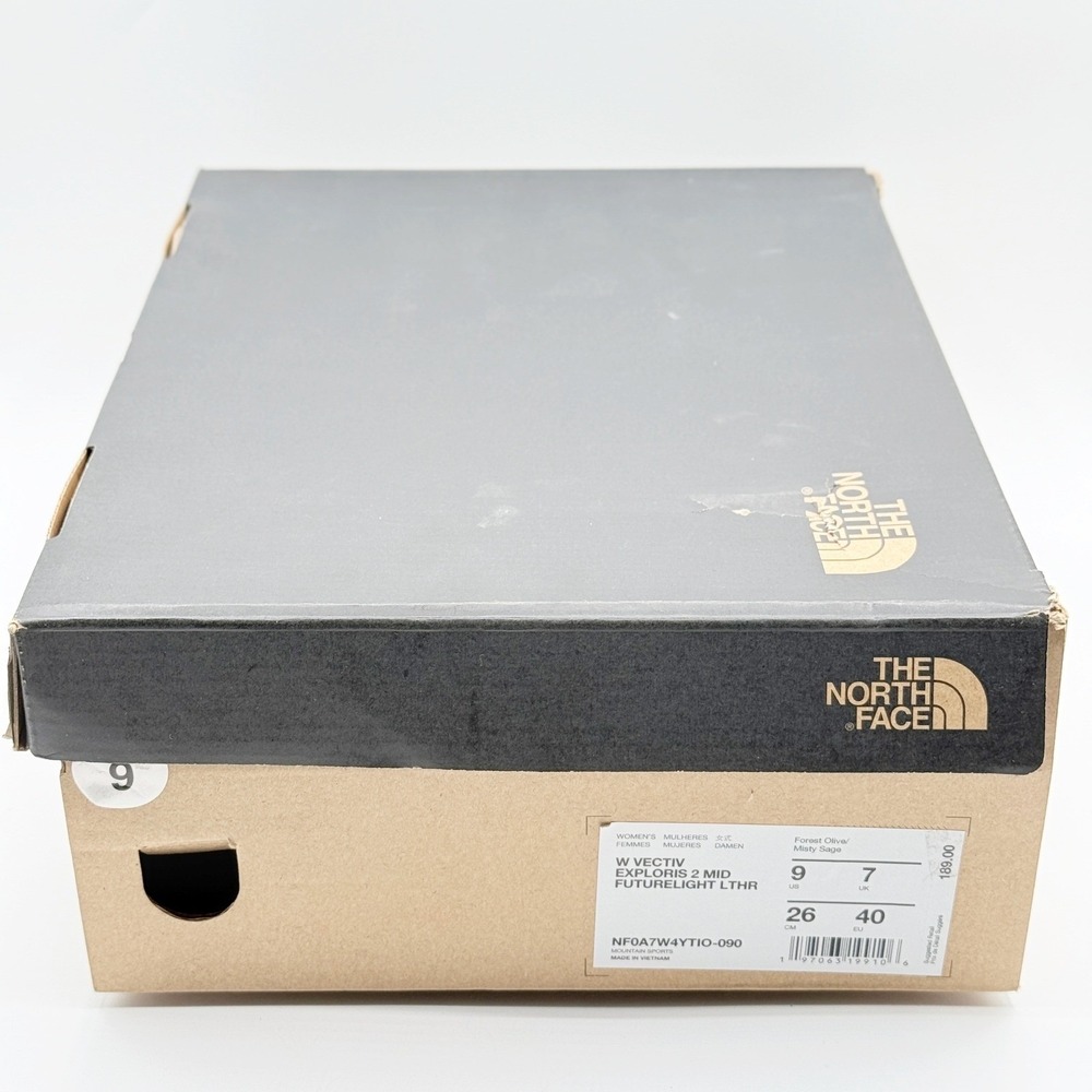 The North Face Womens Vectiv Exploris 2 Mid Futurelight Leather Size 9 Olive - Picture 6 of 11
